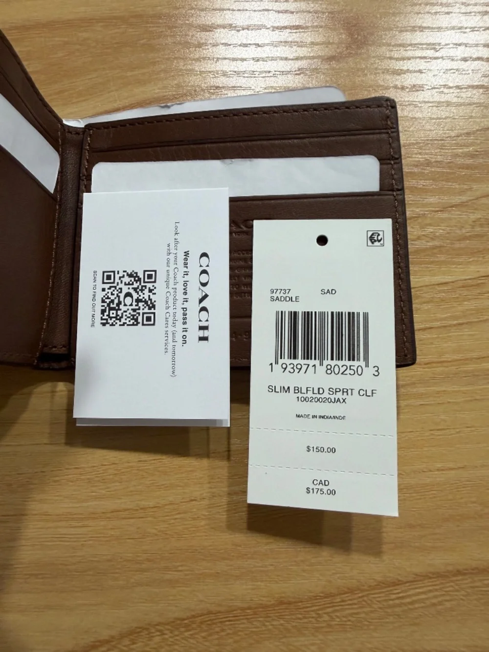 Coach Mens Brown Leather Wallet
